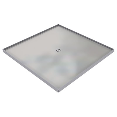 [DBK 260 050] Doppelboden-Auslass DBK 260 aus Chromstahl inkl. Blinddeckel (SVZ) mit 5mm Vertiefung und Kante