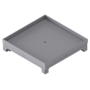 [UBD 324 205] Boîte de sol UBD 320 en acier inoxydable, inclus couvercle avec bord, fermé, et évidement de 20mm
