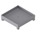 [UBD 324 305] Boîte de sol UBD 320 en acier inoxydable, inclus couvercle avec bord, fermé, et évidement de 30mm 