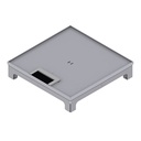 Boîte de sol UBD 260 en acier inoxydable, couvercle inclus, plate (AGS), sans bord, évidement de 5mm et 1 sortie de brosse inclus