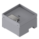 [UBD 162 161] Schwerlast-Unterflur-Bodendose UBD 160 aus Chromstahl inkl. Deckel mit 4mm Verstärkungsplatte, 16mm Vertiefung und 1 Schnurauslass