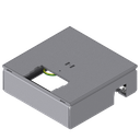 Boîte de sol UBD 160 small en acier inoxydable, sans bord (de protection), couvercle en 4mm AGS avec découpe