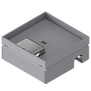 Schwerlast-Unterflur-Bodendose UBD 160 small aus Chromstahl inkl. Deckel mit 4mm Verstärkungsplatte, 16mm Vertiefung und 1 Schnurauslass