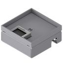 [UBD 167 162] Schwerlast-Unterflur-Bodendose UBD 160 small aus Chromstahl inkl. Deckel mit 4mm Verstärkungsplatte, 16mm Vertiefung und 1 Bürstenauslass