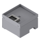 [UBD 162 162] Schwerlast-Unterflur-Bodendose UBD 160 aus Chromstahl inkl. Deckel mit 4mm Verstärkungsplatte, 16mm Vertiefung und 1 Bürstenauslass