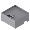 [UBD 212 162] Schwerlast-Unterflur-Bodendose UBD 210 aus Chromstahl inkl. Deckel  mit 4mm Verstärkungsplatte, 16mm Vertiefung und 1 Bürstenauslass
