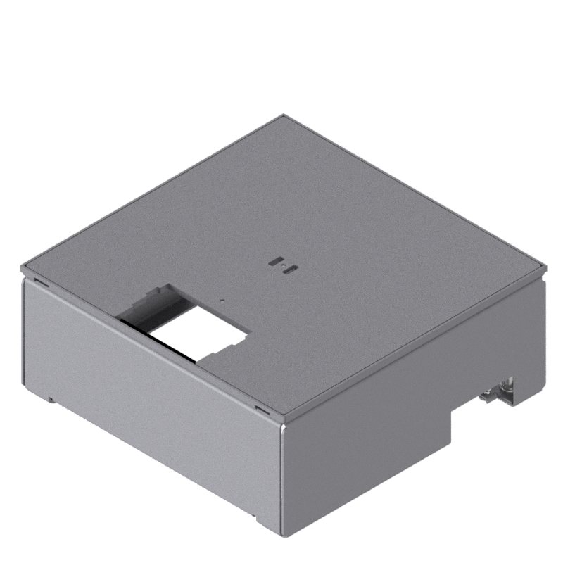Boîte de sol UBD 210 sans bord (de protection), couvercle avec découpe en 4mm AGS