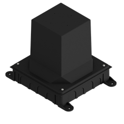 [UBD 100 150] Kunststoff-Einbaubox schwarz zu UBD 100, oben: 110x110mm, unten: 180x230mm, H: 185mm 