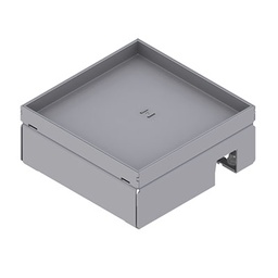 [UBD 165 159] Boîte de sol UBD 160 small en acier inoxydable couvercle avec bord, fermé, évidement de 15mm inclus