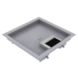 [DBR 160 151] Doppelboden-Auslass DBR 160 aus Chromstahl inkl. Deckel, mit 15mm Vertiefung, Rand und 1 Bürstenauslass
