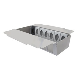 [UBD 321 331] Steckdoseneinsatz vertikal für 2x7 FLF inkl. 6xT13, weiss, und 1xT13, schwarz