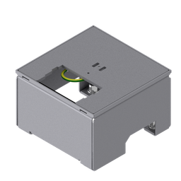 [UBD 132 001] Unterflur-Bodendose UBD 130 ohne Schutzkante inkl. belegtem Deckel mit Ausschnitt aus 4mm SVZ 