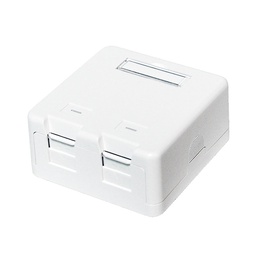 [MVT 200 141] Aufputz-Leergehäuse Keystone, für 2xRJ45 UTP, weiss, - Ausverkauf