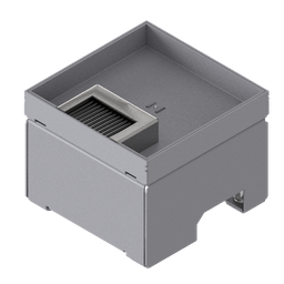 [UBD 132 202] Unterflur-Bodendose UBD 130 aus Chromstahl inkl. Deckel mit 20mm Vertiefung und 1 Bürstenauslass