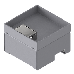 [UBD 162 301] Unterflur-Bodendose UBD 160 aus Chromstahl inkl. Deckel mit Kante, geschlossen, 30mm Vertiefung und 1 Schnurauslass