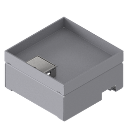 [UBD 212 301] Unterflur-Bodendose UBD 210 aus Chromstahl inkl. Deckel mit Kante, geschlossen, 30mm Vertiefung und 1 Schnurauslass