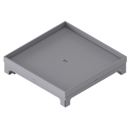 [UBD 324 205] Boîte de sol UBD 320 en acier inoxydable, inclus couvercle avec bord, fermé, et évidement de 20mm