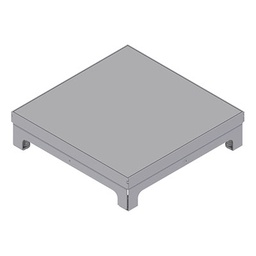 [UBD 260 253] Boîte de sol UBD 260 en acier inoxydable faux couvercle inclus