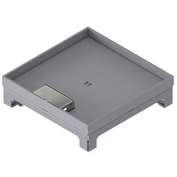 [UBD 264 201] Unterflur-Bodendose UBD 260 aus Chromstahl inkl. Deckel mit Kante, geschlossen, 20mm Vertiefung und 1 Schnurauslass