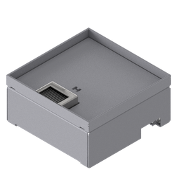 [UBD 212 162] Schwerlast-Unterflur-Bodendose UBD 210 aus Chromstahl inkl. Deckel  mit 4mm Verstärkungsplatte, 16mm Vertiefung und 1 Bürstenauslass