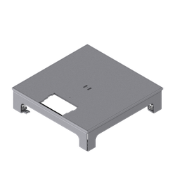 [UBD 217 001] Boîte de sol UBD 210 small en acier inoxydable avec couvercle en 4mm AGS, sans bord (de protection), avec découpe